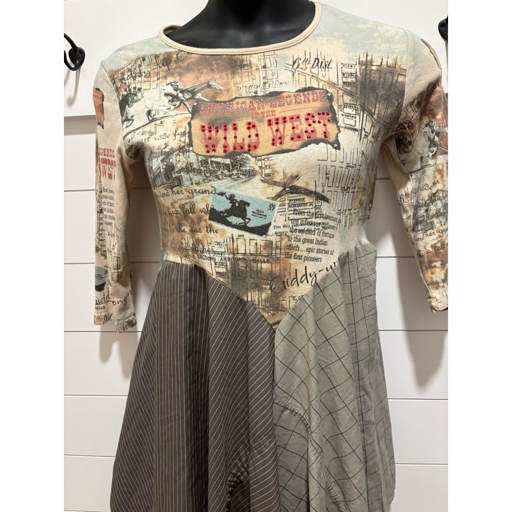 Art Wearable Boho Whimsy Lagen Dress. Wild Wild West Theme - Picture 6 of 9